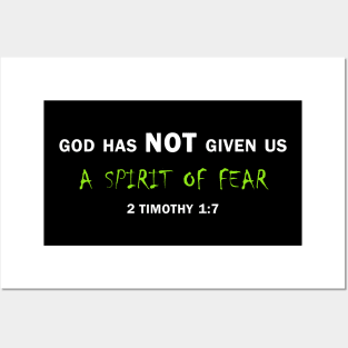 Anti-Halloween Christian 2 Timothy 1:7 Spirit of Fear Posters and Art